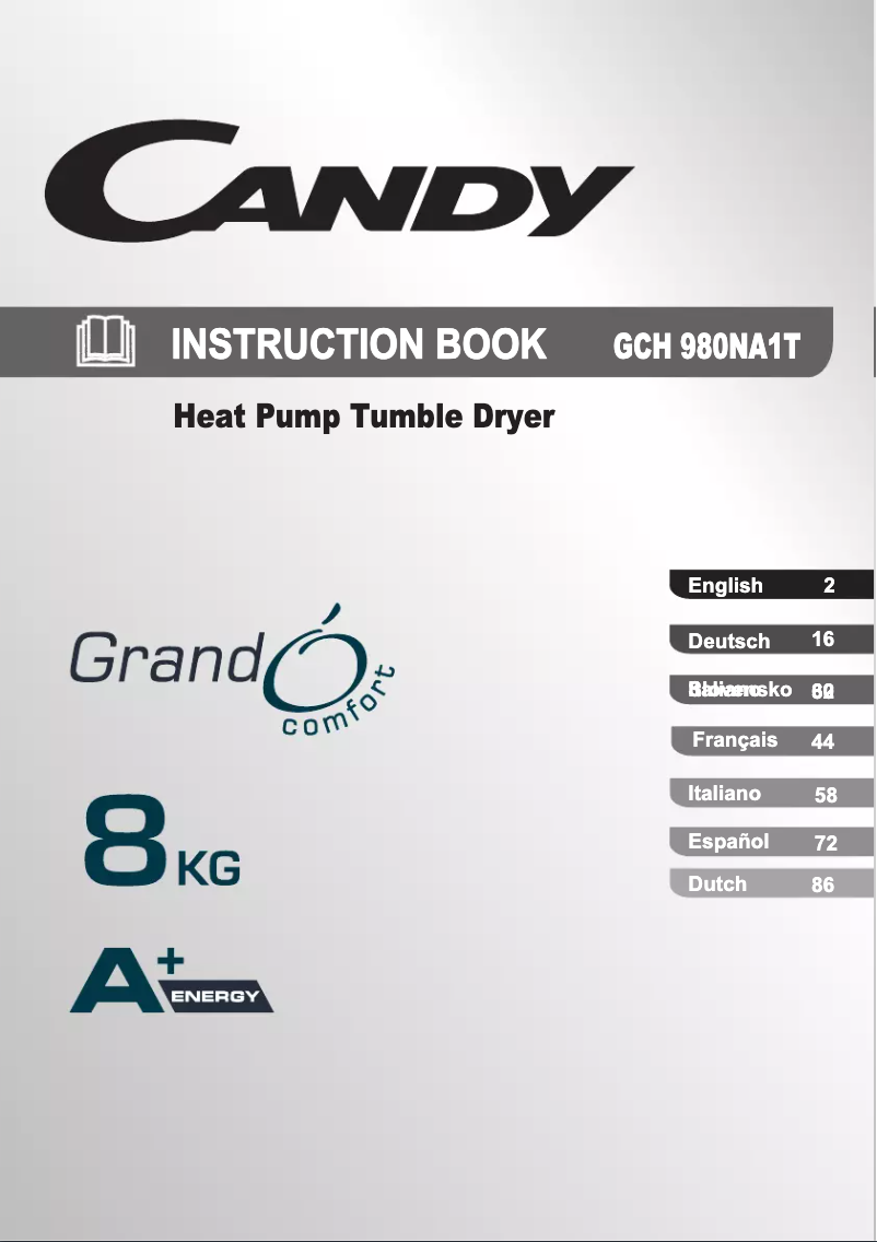 Page 1 de la notice Manuel utilisateur Candy GCH 980NA1T-S