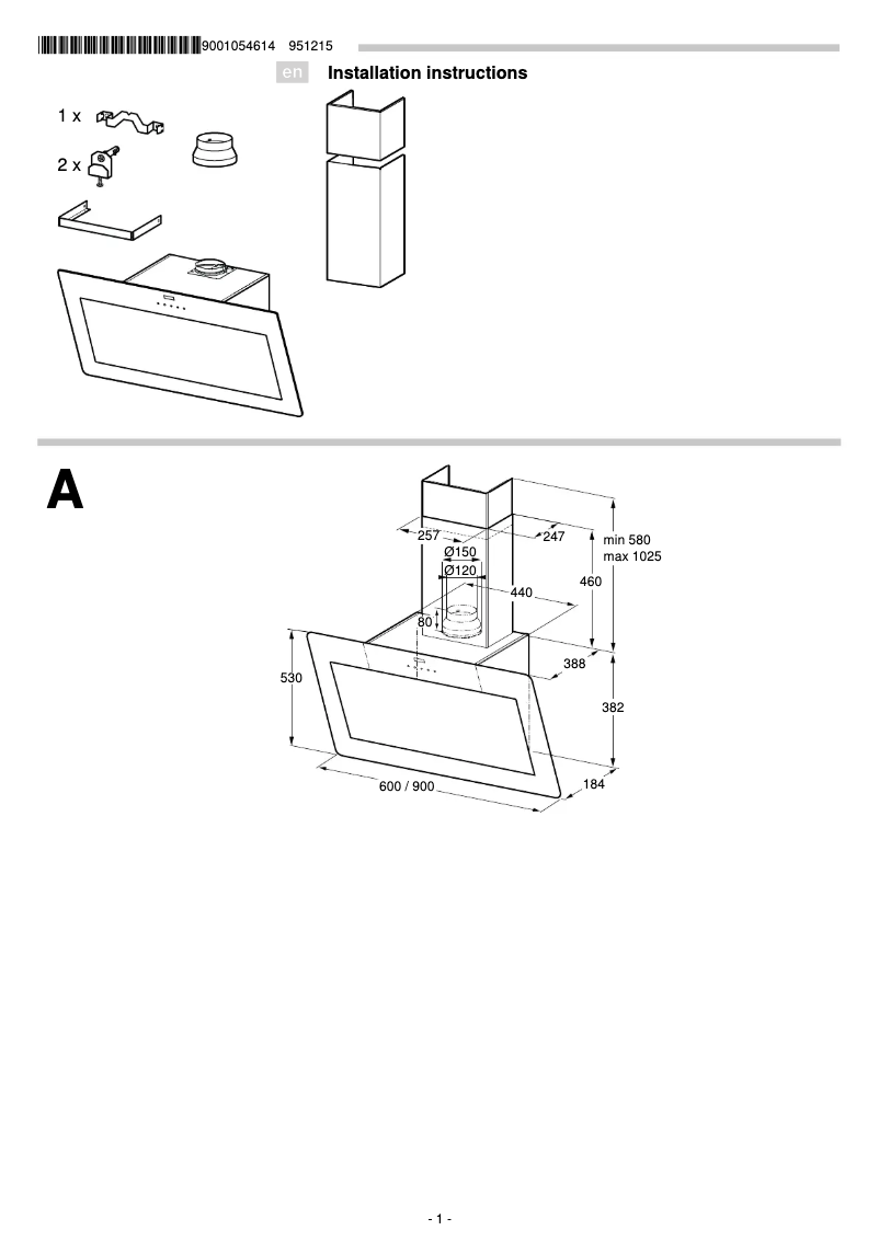 Página 1 del manual Guía de instalación Bosch Serie | 8 DWK068G60