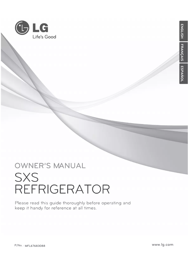 Page 1 de la notice Manuel utilisateur LG GR-C207GSQV