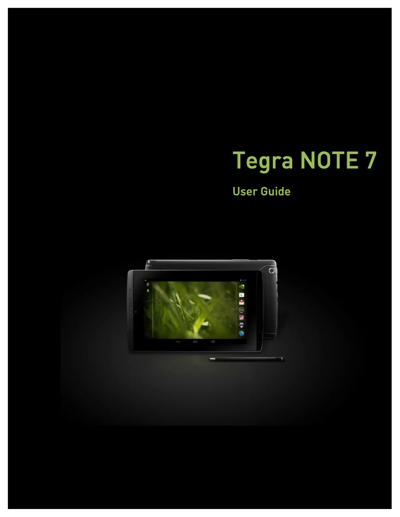 Image de la première page du manuel de l'appareil Tegra Note 7