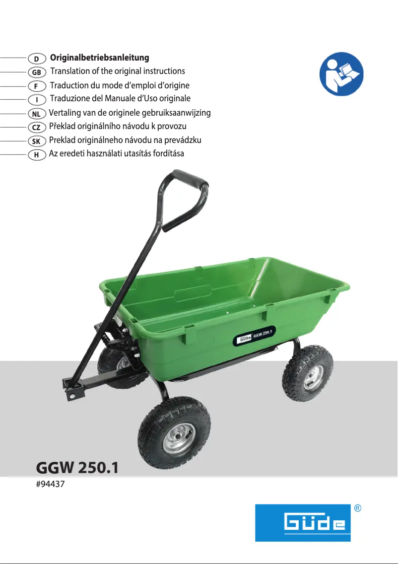 Page n°1 - Manuel utilisateur Güde GGW 250.1