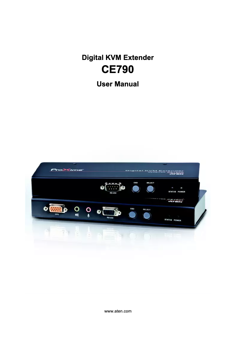 Page 1 de la notice Manuel utilisateur ATen CE790T