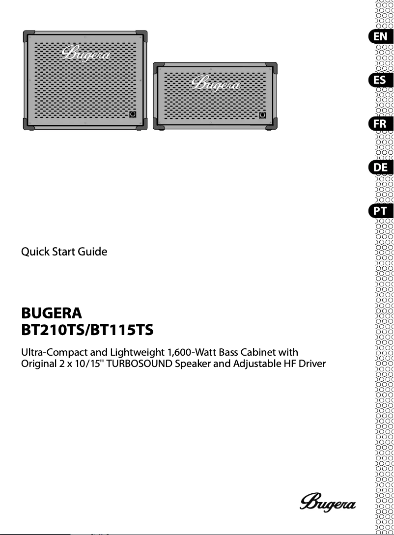 Page n°1 - Guide de démarrage rapide Bugera BT115TS