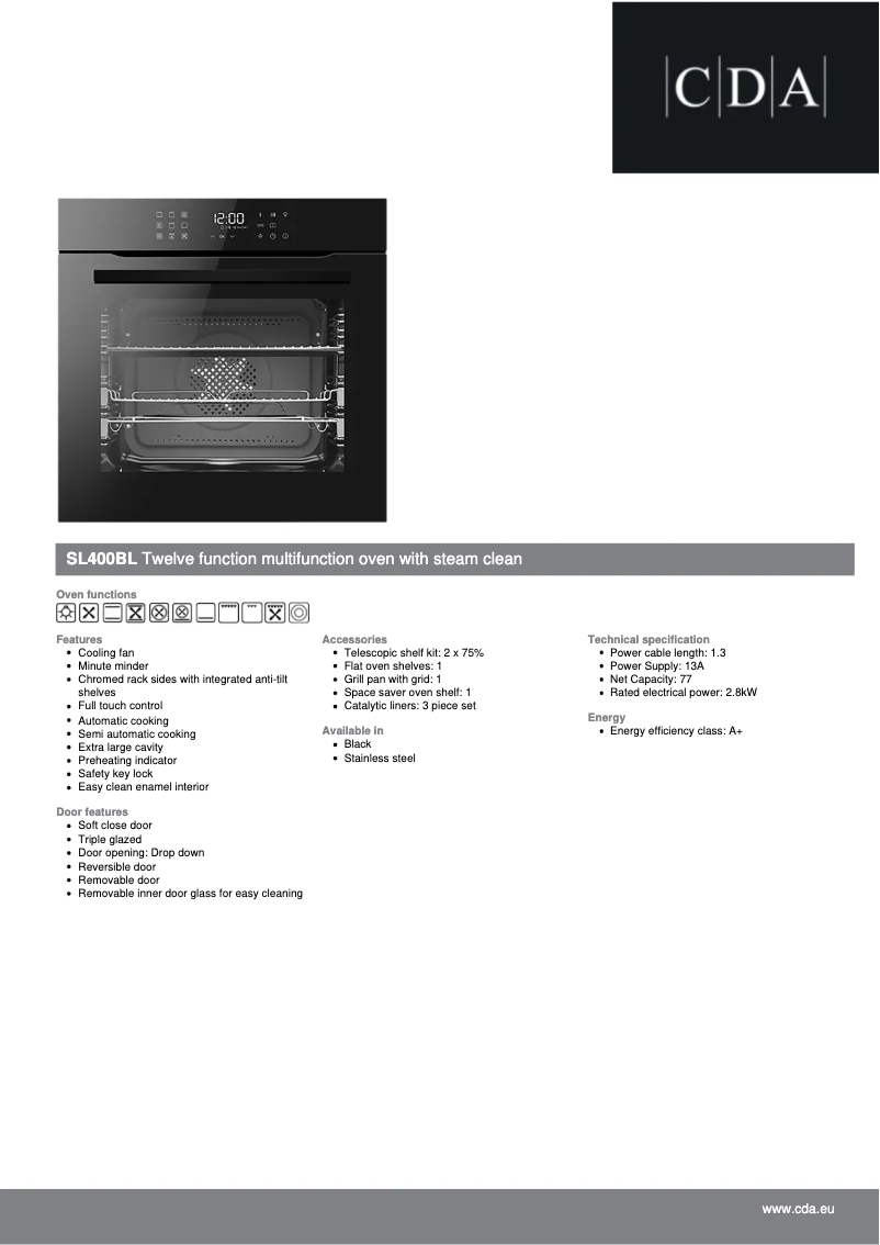 Image de la première page du manuel de l'appareil SL400BL