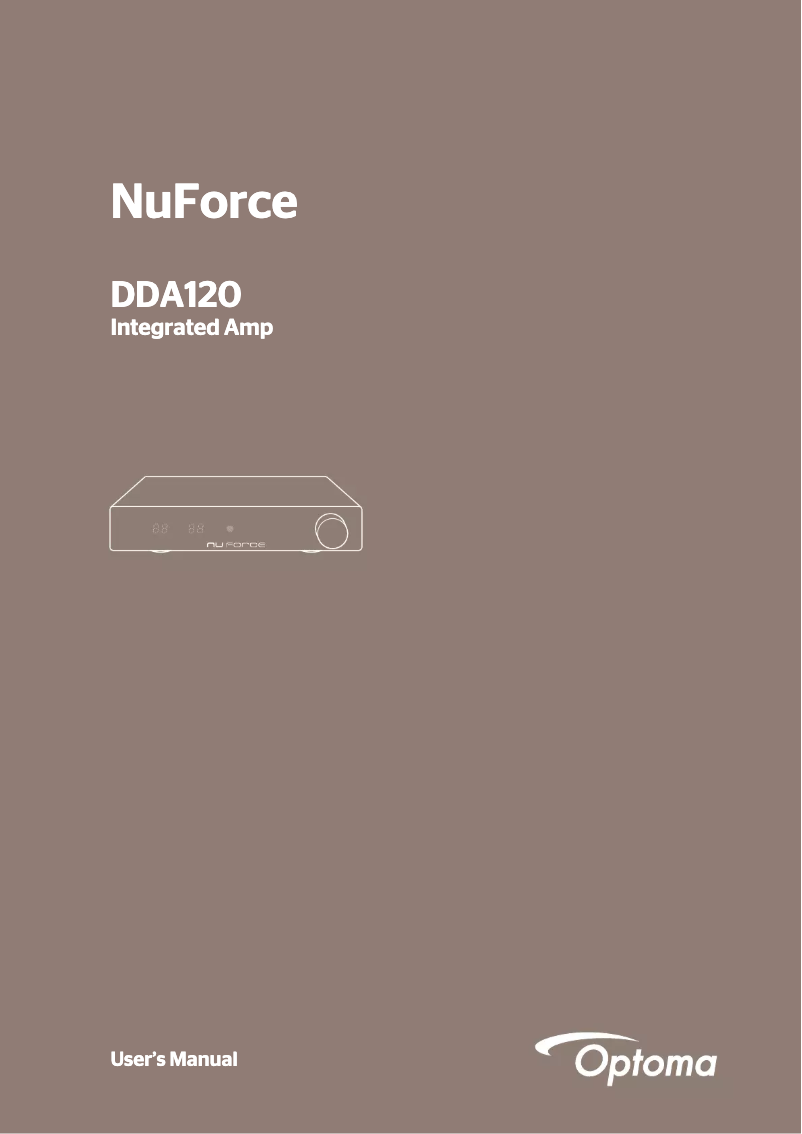 Page n°1 - Manuel utilisateur NuForce DDA120