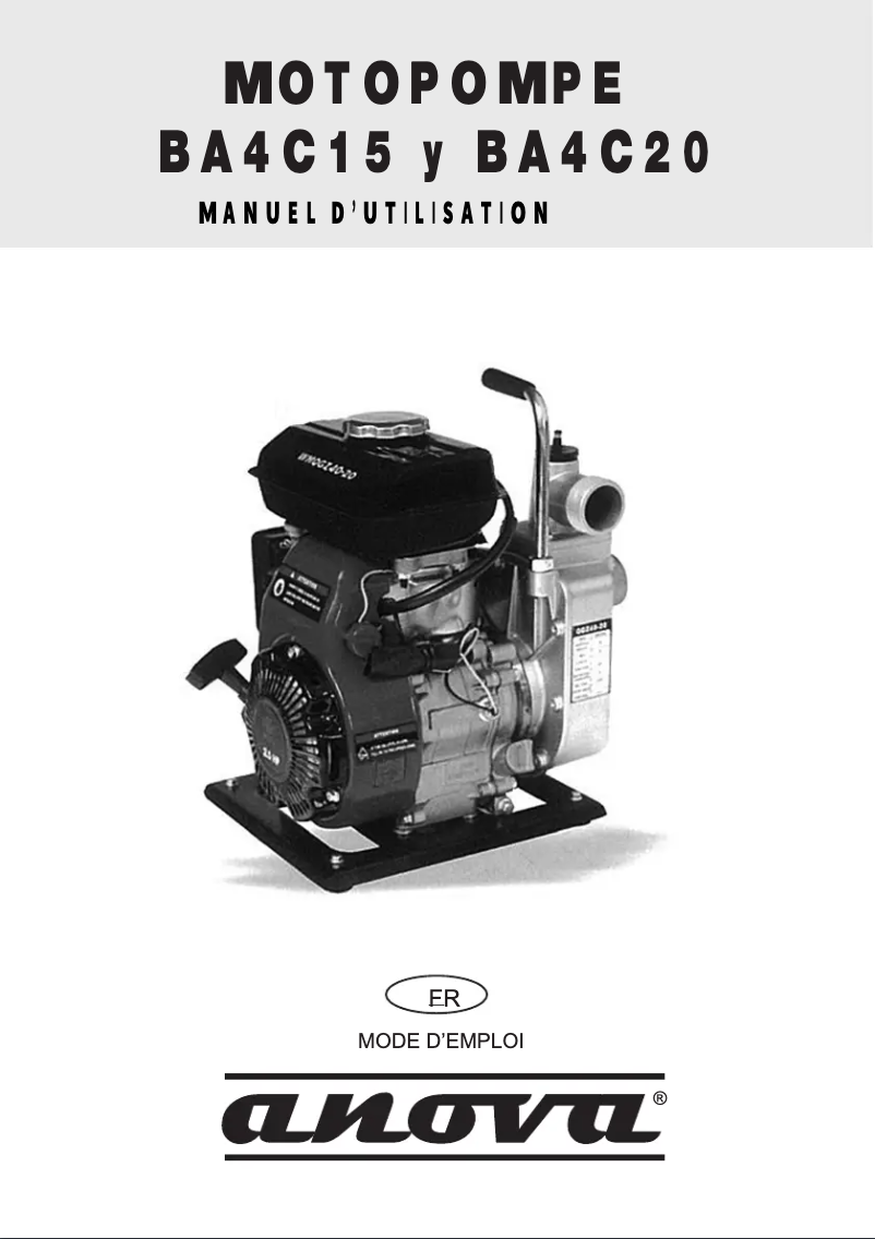 Image de la première page du manuel de l'appareil BA4C15
