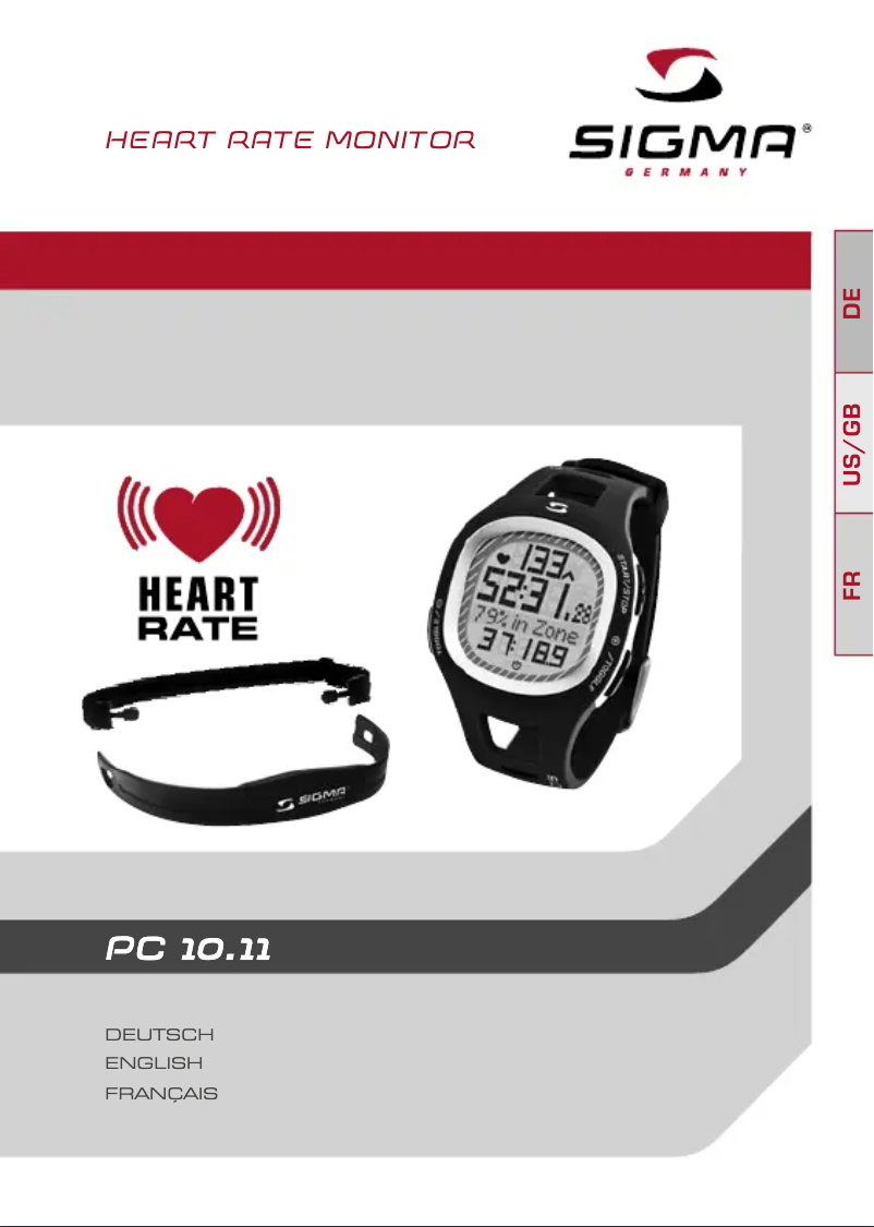 Page 1 de la notice Manuel utilisateur Sigma Sport PC 10.11