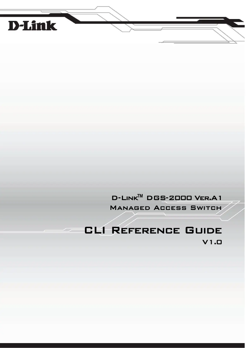 Page n°1 - Manuel utilisateur D-Link DGS-2000