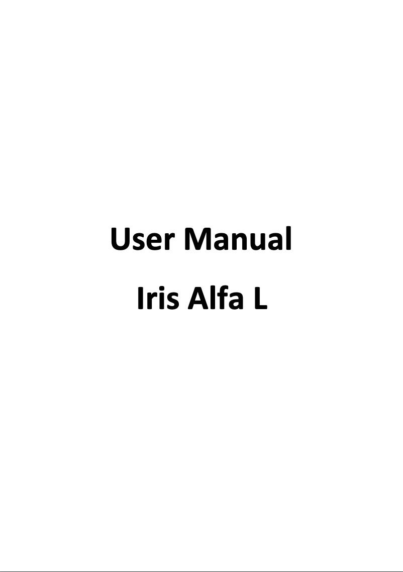 Page 1 de la notice Manuel utilisateur Lava Iris Alpha L