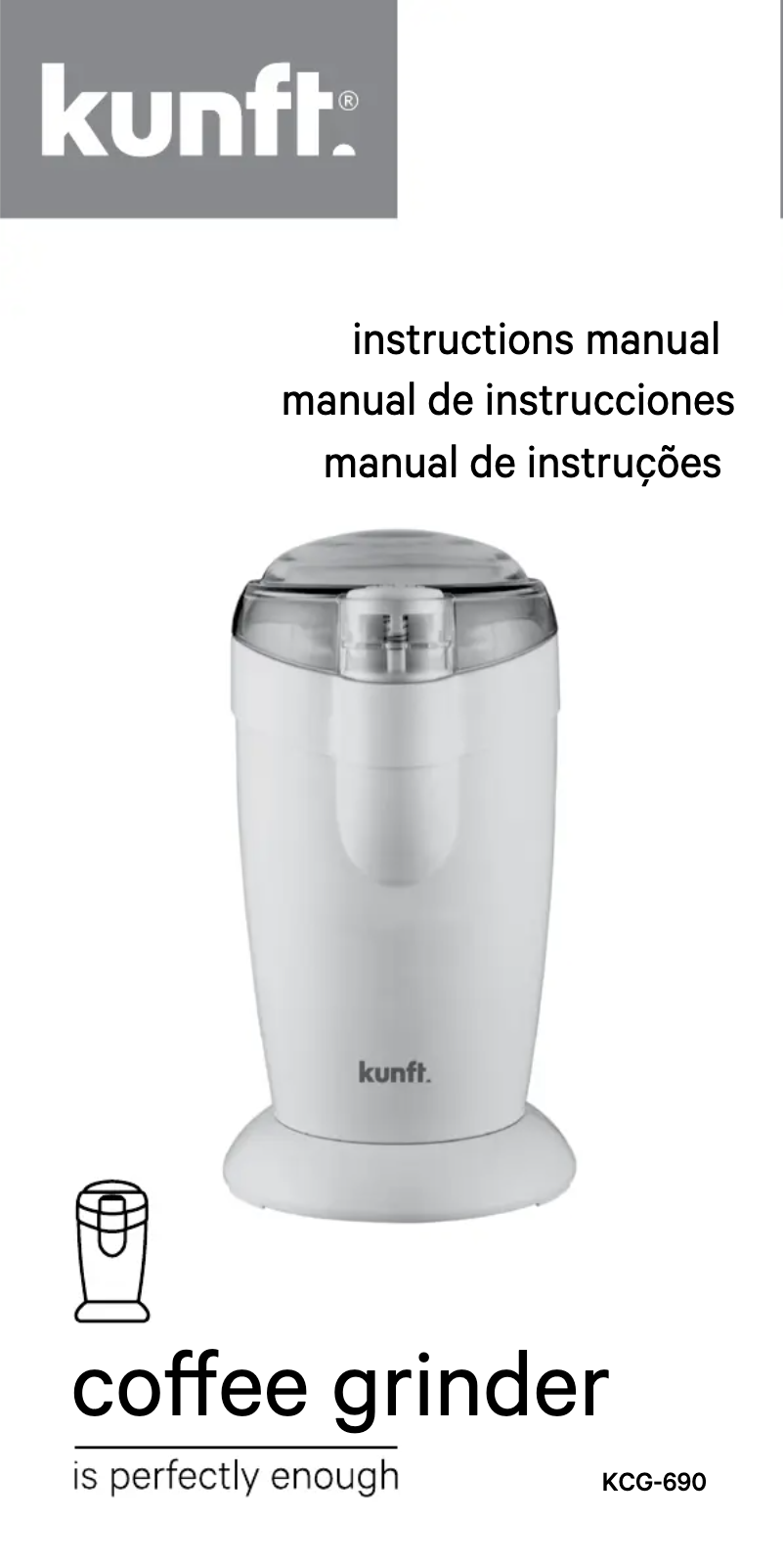 Imagen de la primera página del manual del dispositivo KCG-690