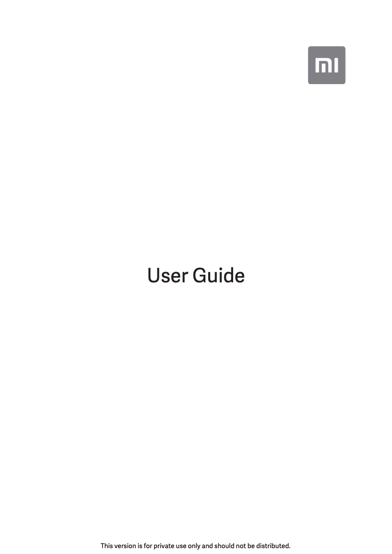 Page 1 de la notice Manuel utilisateur Xiaomi Mi 11X