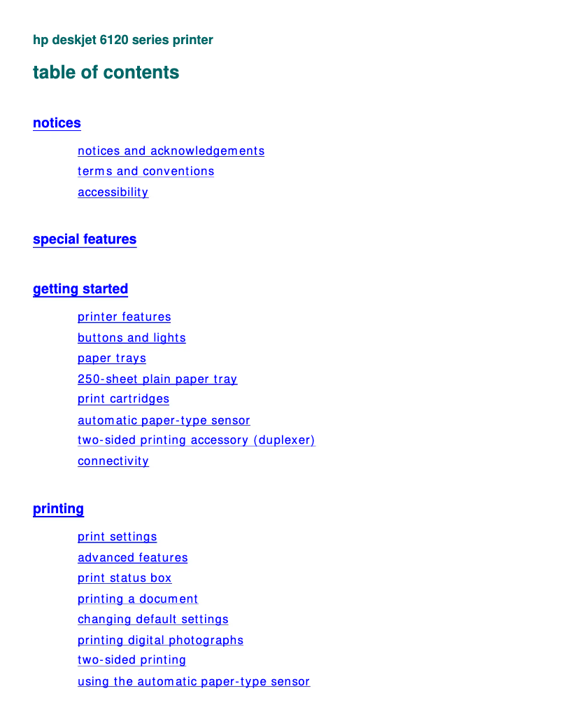 Page n°1 - Manuel utilisateur HP Deskjet 6122