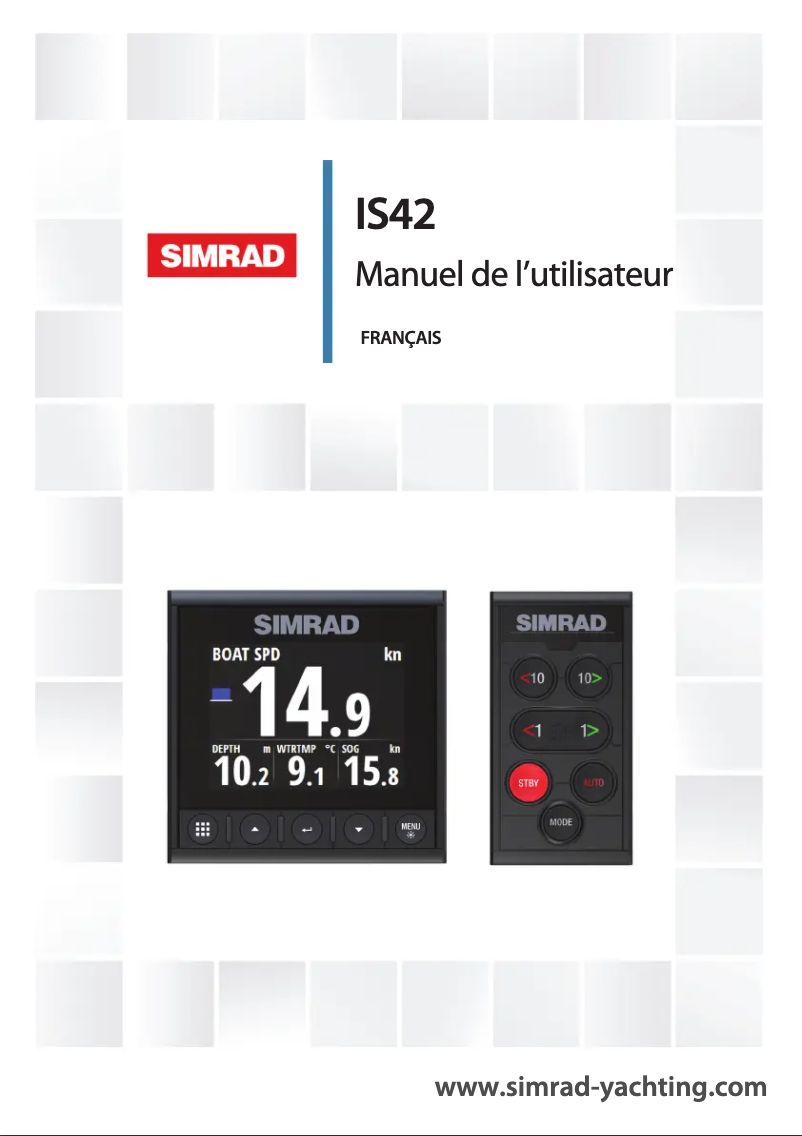 Page n°1 - Manuel utilisateur Simrad IS42
