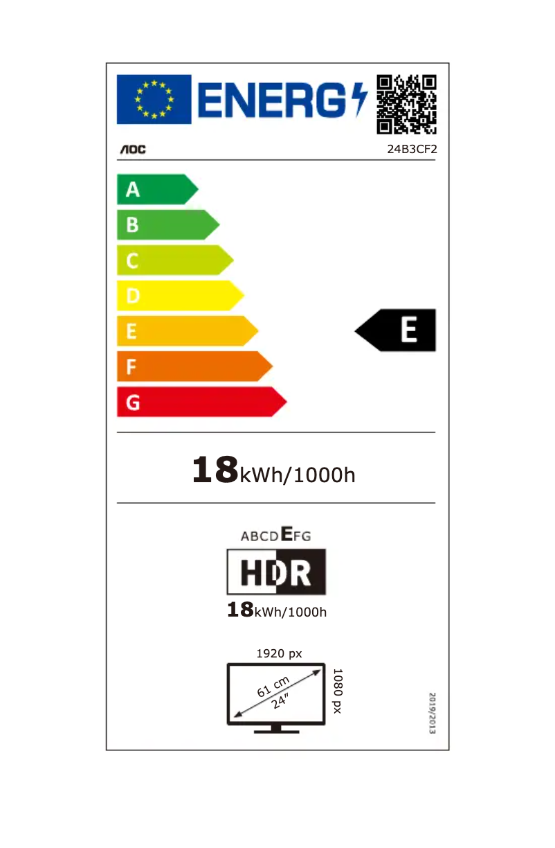 Page n°1 - Label énergétique AOC 24B3CF2