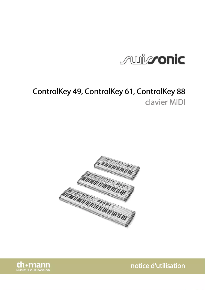 Page n°1 - Manuel utilisateur Swissonic ControlKey 88