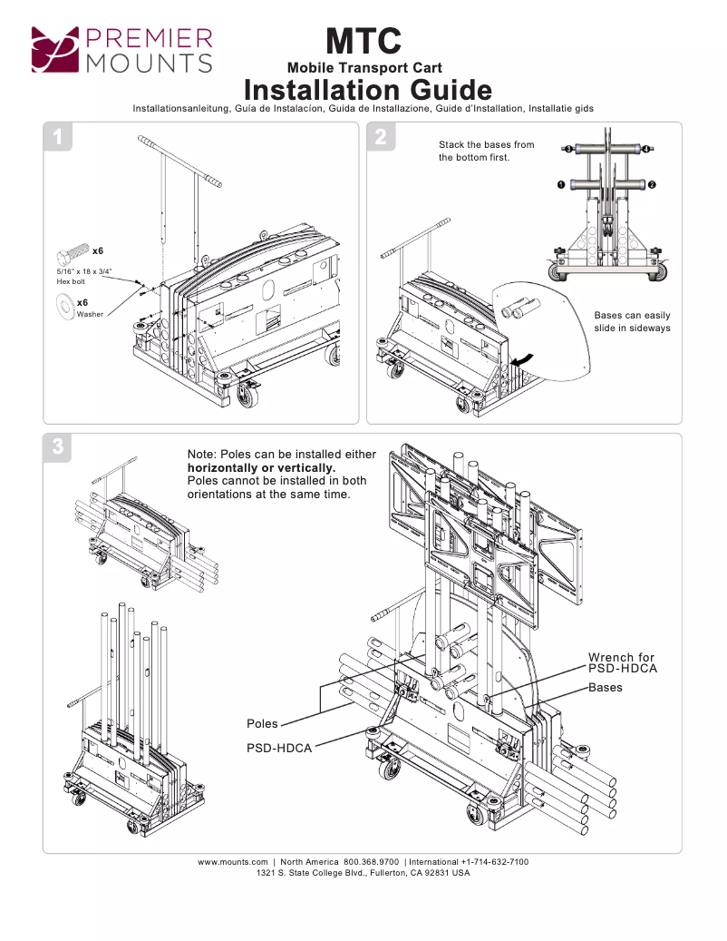 Page n°1 - Manuel utilisateur Premier Mounts MTC-01