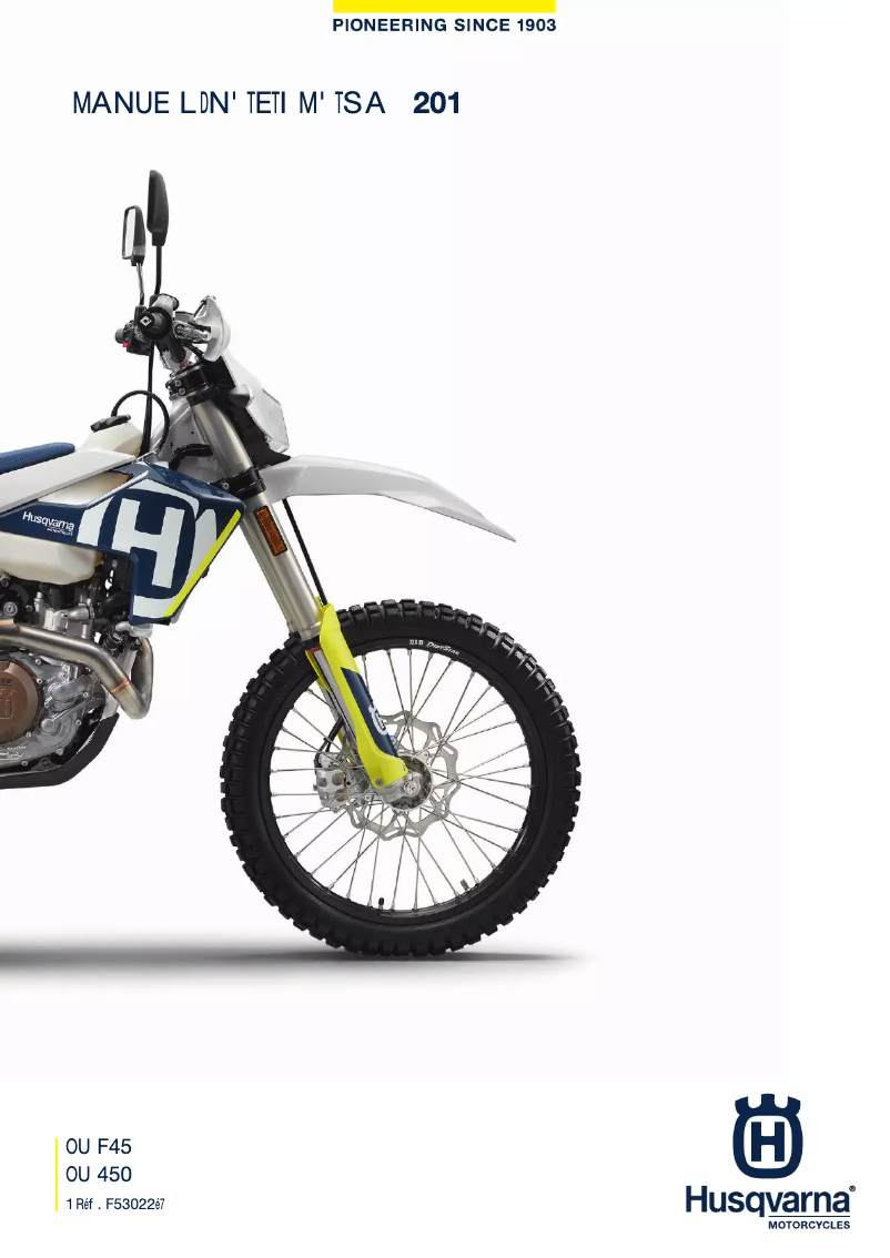 Página 1 del manual Manual de usuario Husqvarna FE 450 (2018)