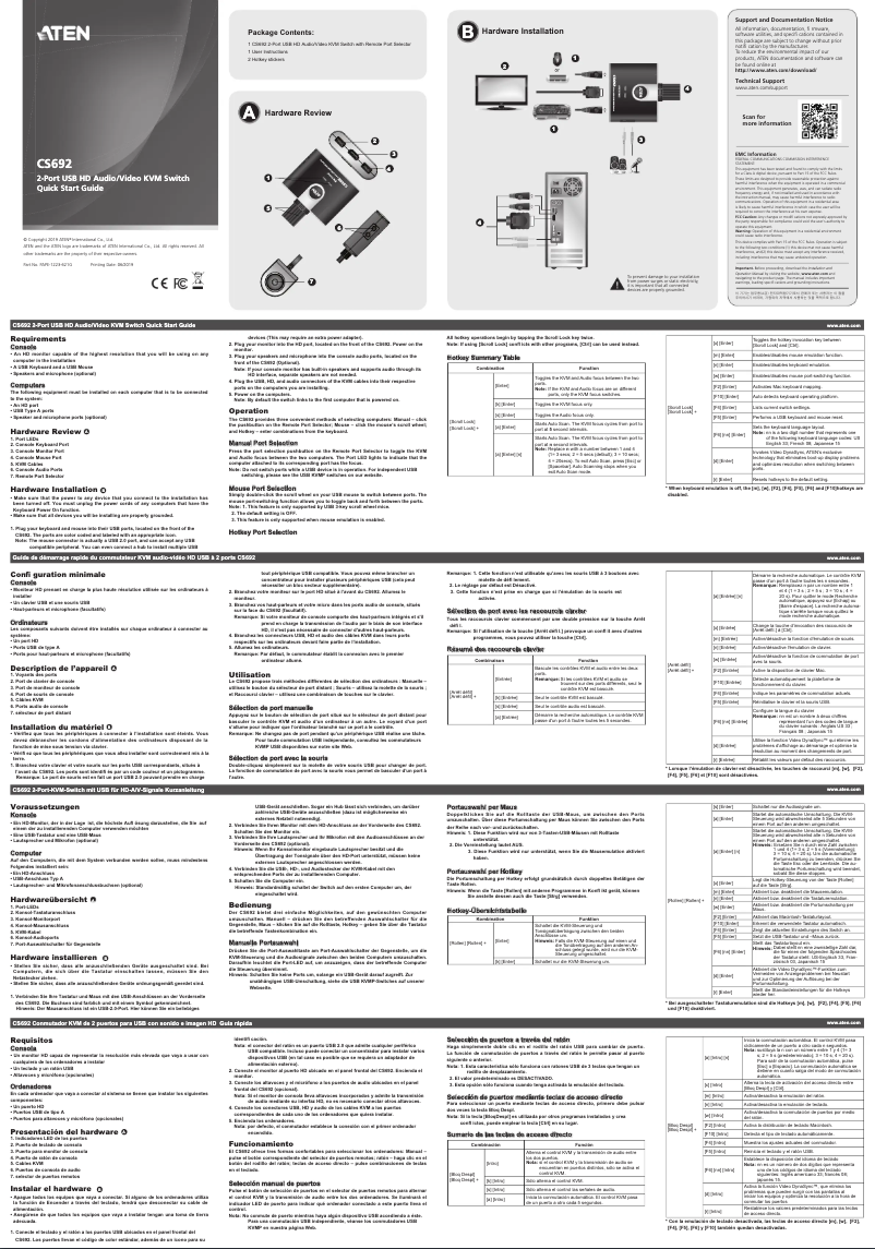 Image de la première page du manuel de l'appareil CS692