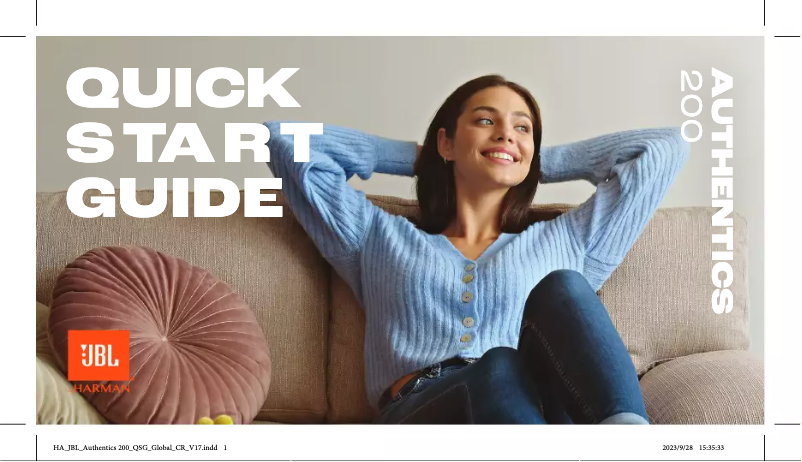 Page 1 de la notice Manuel utilisateur JBL Authentics 200