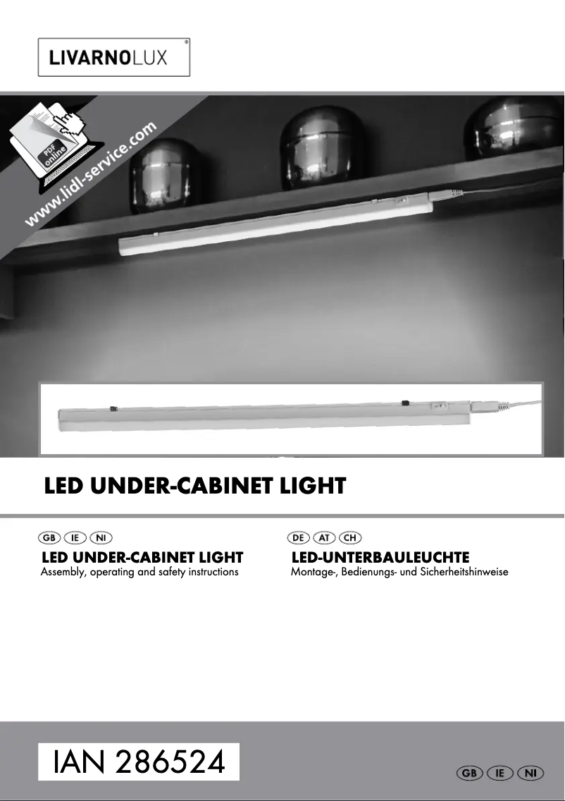 Page 1 de la notice Manuel utilisateur Livarno Lux 14121806L