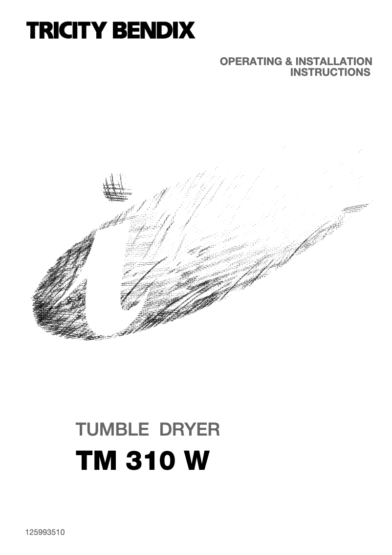 Page 1 de la notice Manuel utilisateur Tricity Bendix TM 310 W