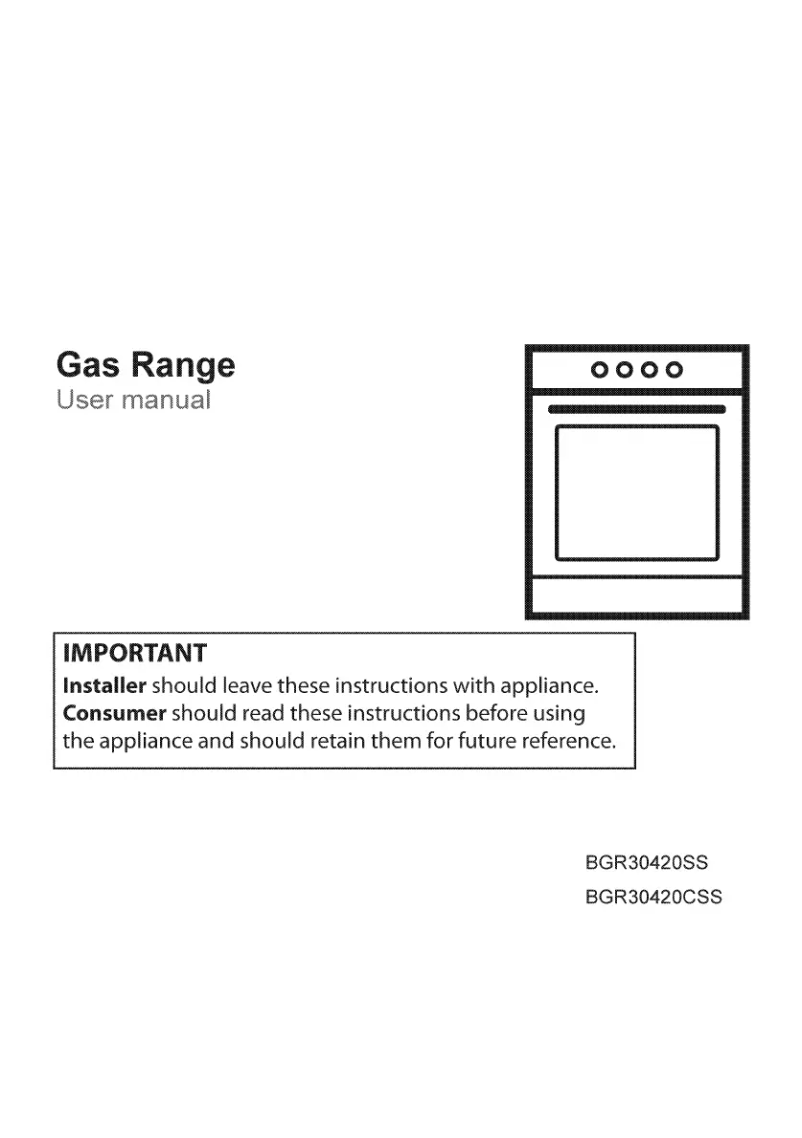 Page 1 de la notice Manuel utilisateur Blomberg BGR 30420 CSS