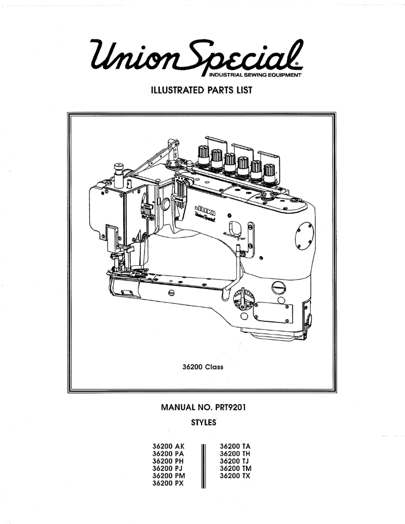 Page n°1 - Manuel utilisateur Union Special 36200PX