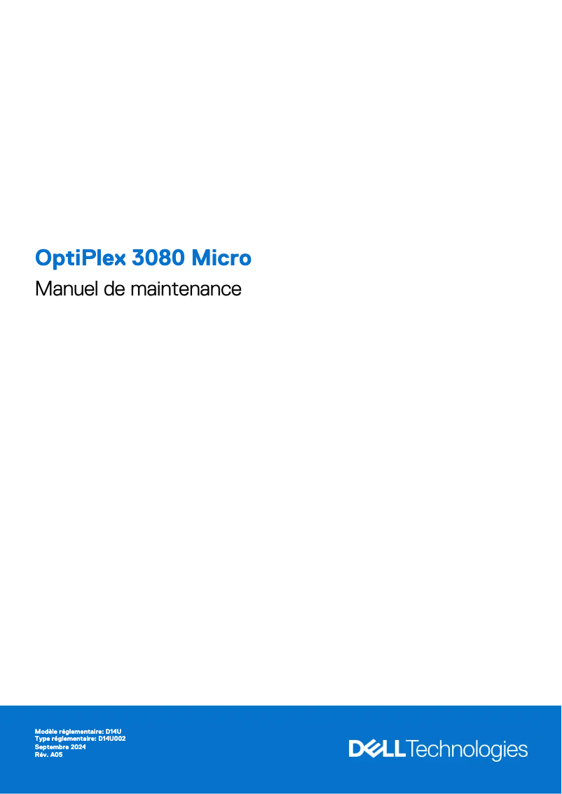 Page n°1 - Manuel utilisateur Dell Optiplex 3080 Micro