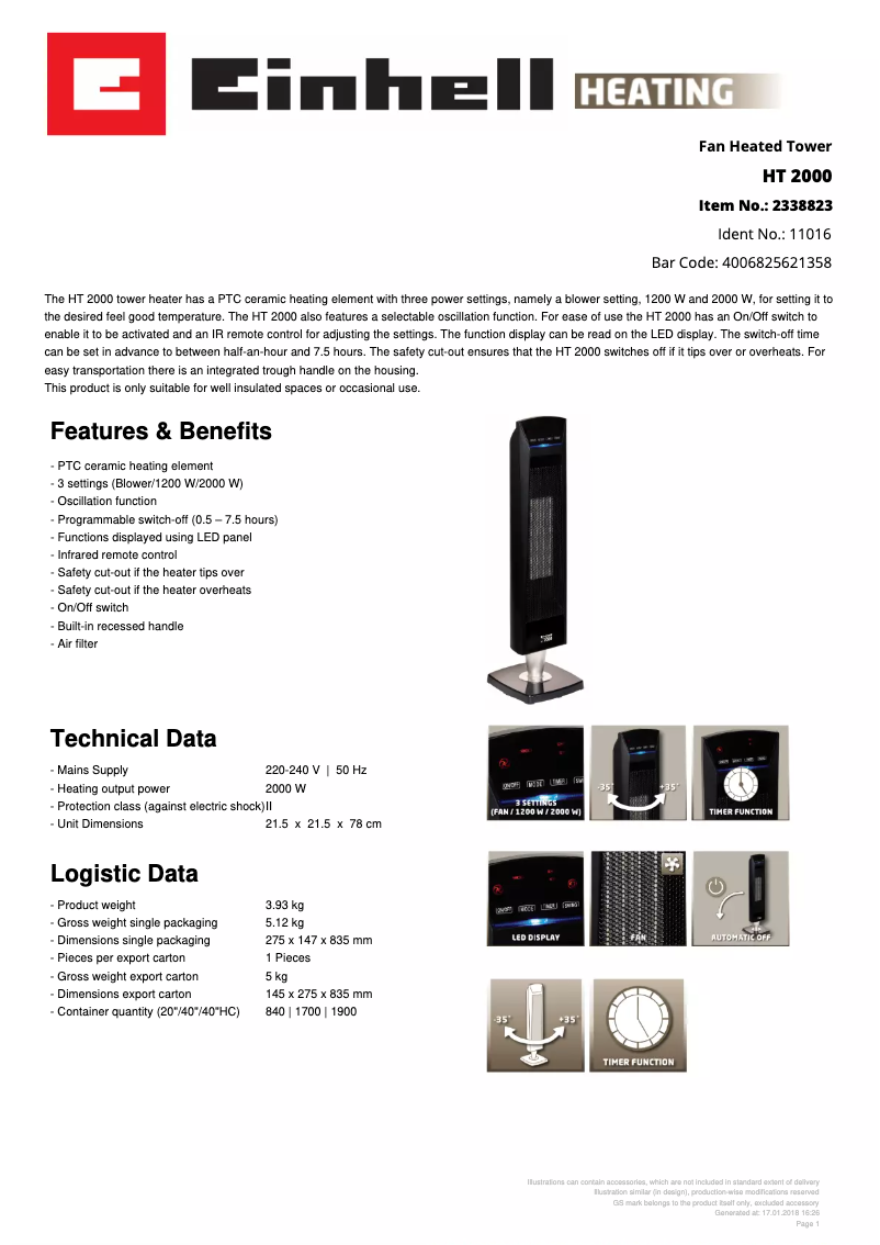 Image de la première page du manuel de l'appareil HT 2000