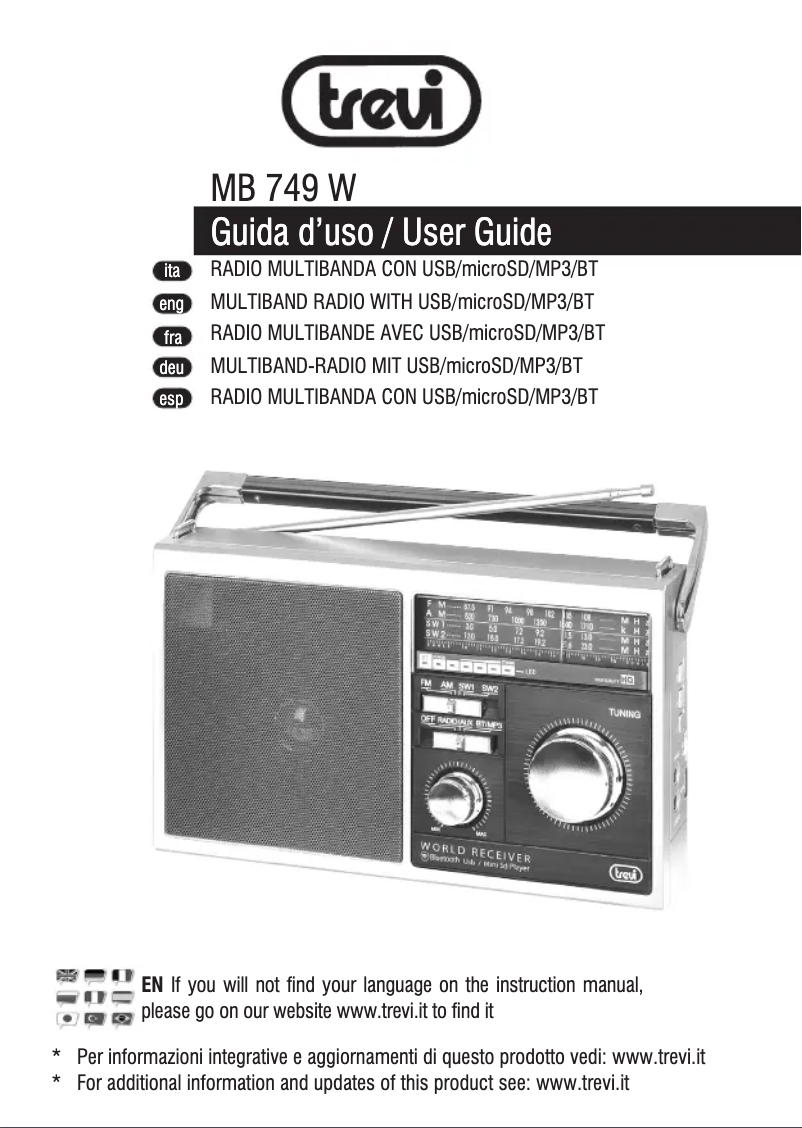 Page n°1 - Manuel utilisateur Trevi MB 749 W
