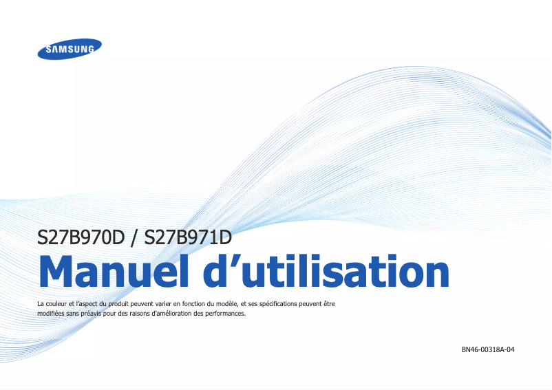 Image de la première page du manuel de l'appareil SyncMaster S27B970D