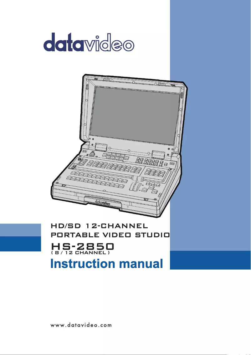 Page n°1 - Manuel utilisateur DataVideo HS-2850-12