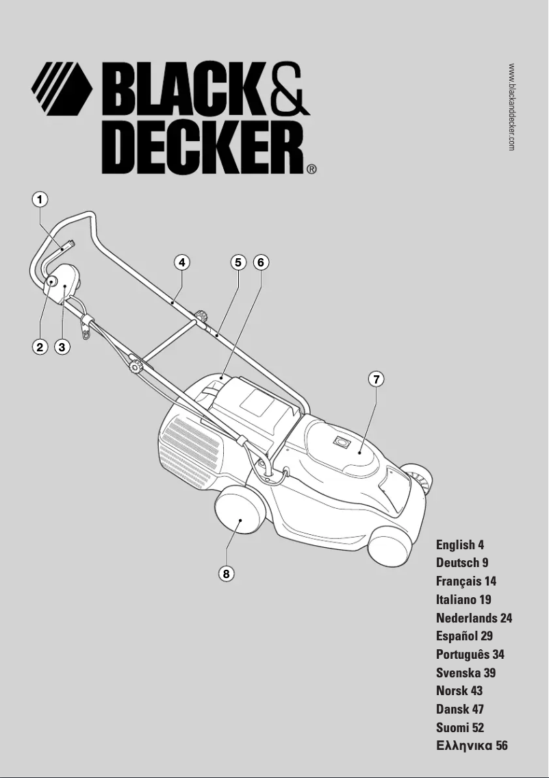 Page 1 de la notice Manuel utilisateur Black & Decker GR388 Type 1