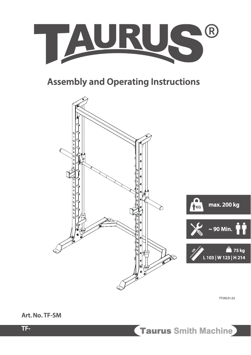 Image de la première page du manuel de l'appareil Smith Machine