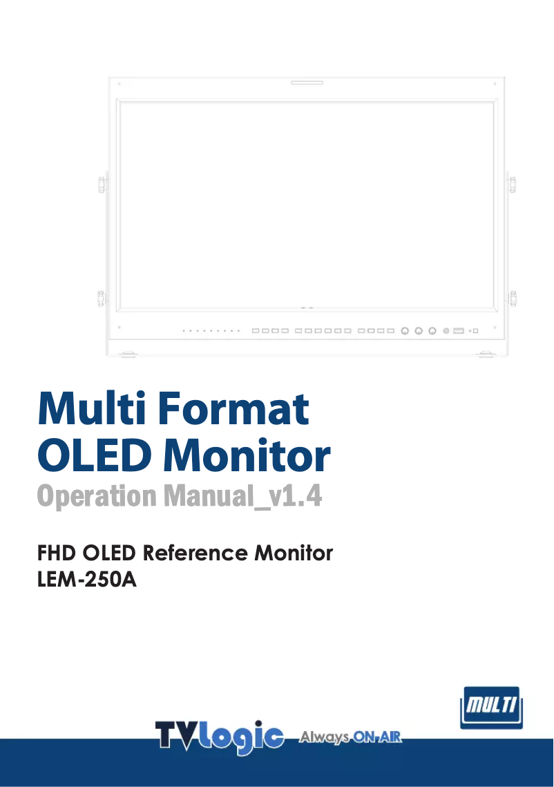 Page n°1 - Manuel utilisateur TVLogic LEM-250A