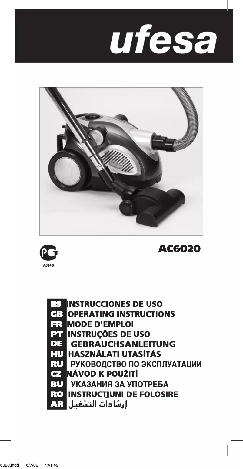 Image de la première page du manuel de l'appareil AC6020