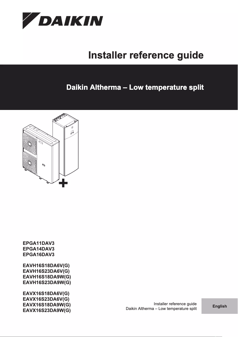 Page n°1 - Guide d'installation Daikin EAVX16S23DA6VG