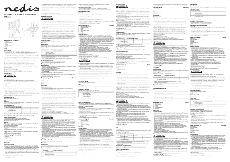 Page n°1 - Manuel utilisateur Nedis HTOI10EWT7