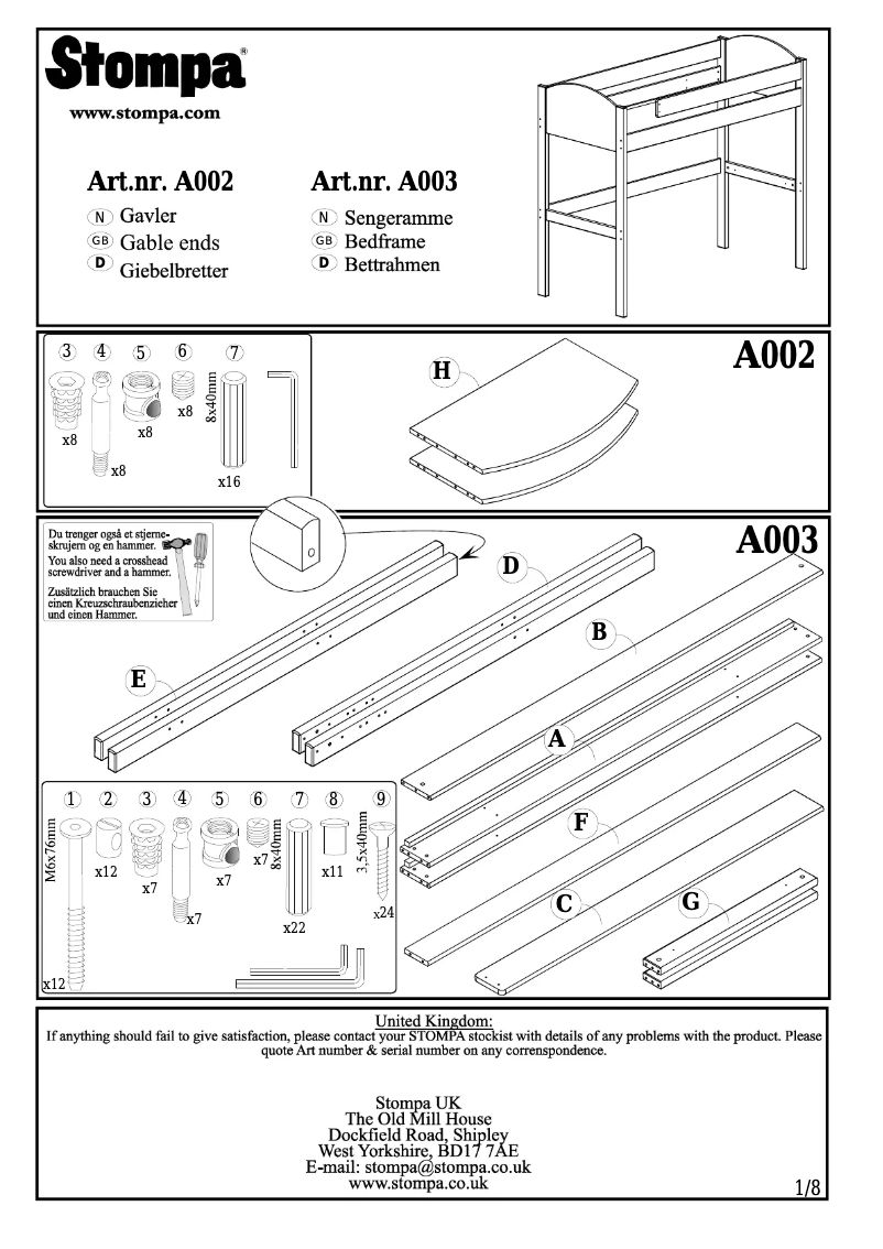 Página 1 del manual Manual de usuario Stompa Casa 12