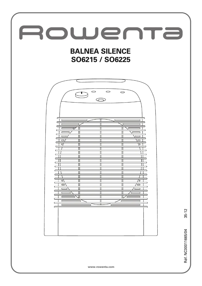 Page 1 de la notice Manuel utilisateur Rowenta Balnea Silence SO6215