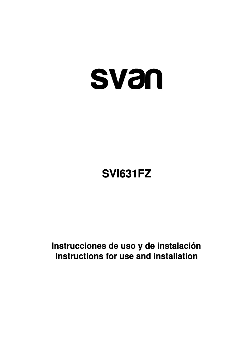 Página 1 del manual Manual de usuario SVAN SVI631FZ
