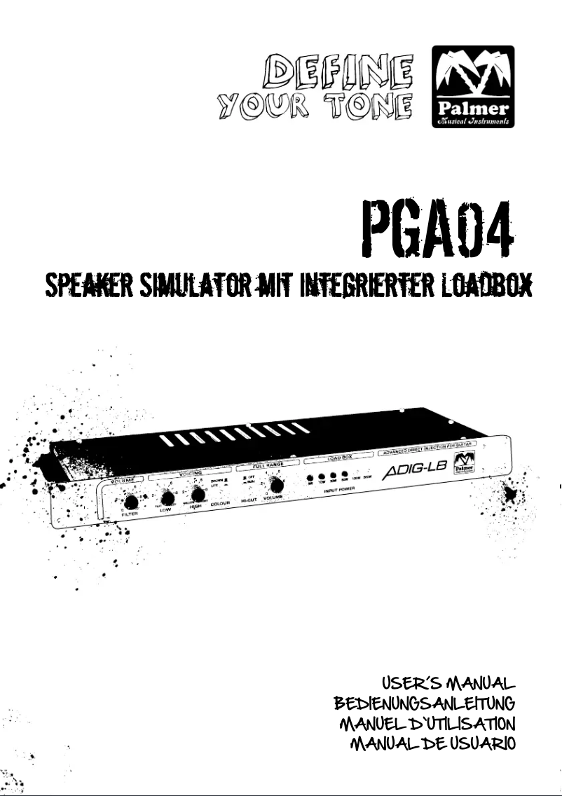 Image de la première page du manuel de l'appareil GA 04
