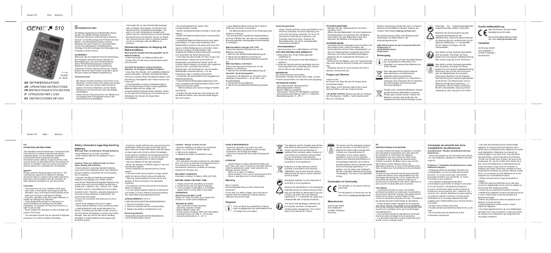 Image de la première page du manuel de l'appareil 510