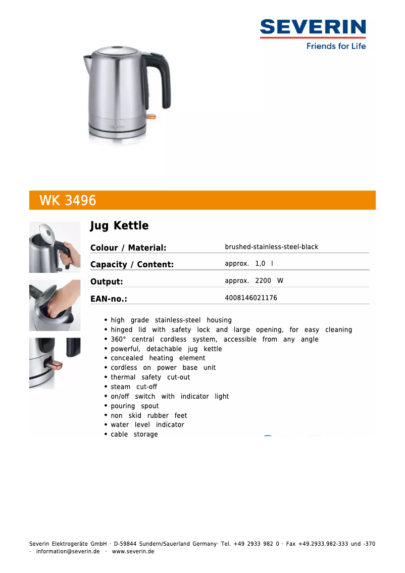 Image de la première page du manuel de l'appareil WK 3496