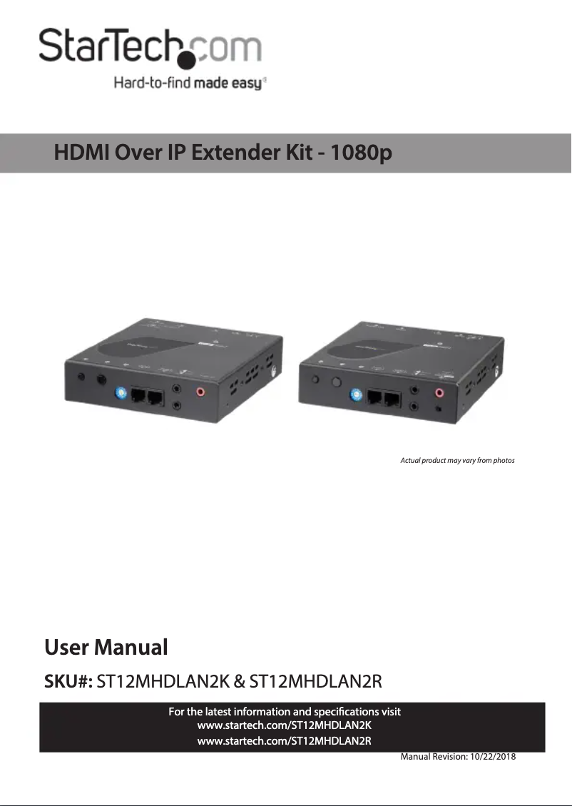 Image de la première page du manuel de l'appareil ST12MHDLAN2K