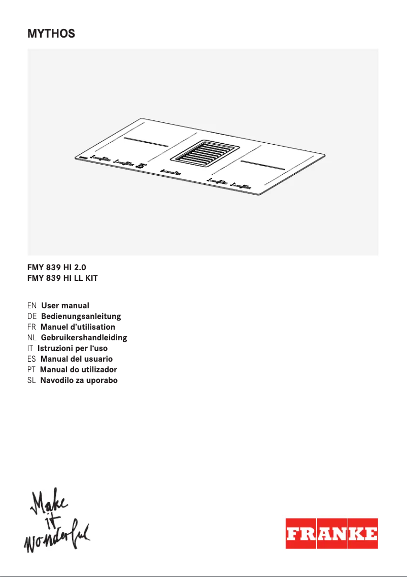 Page n°1 - Manuel utilisateur Franke Mythos 2gether FMY 839 HI