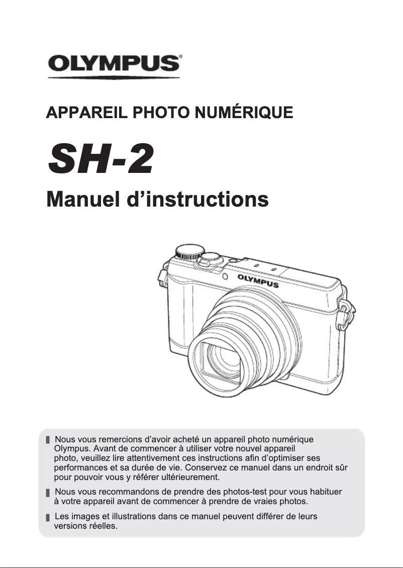 Page n°1 - Manuel utilisateur Olympus Stylus Traveller SH-2