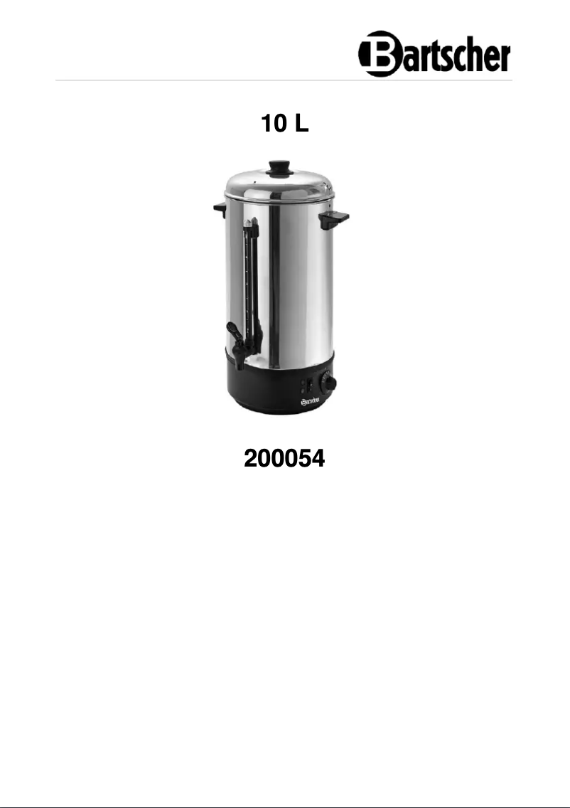 Página 1 del manual Manual de usuario Bartscher 200054