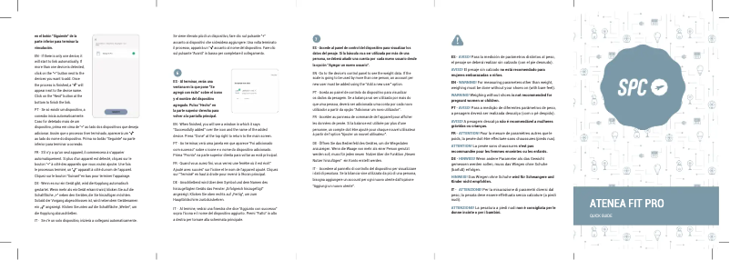 Page 1 de la notice Manuel utilisateur SPC Atenea Fit Pro