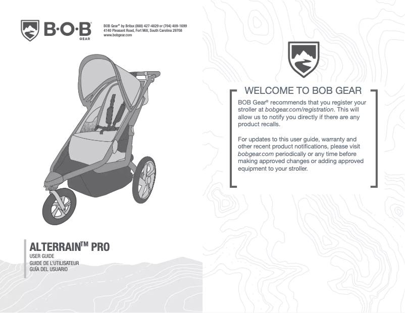 Página 1 del manual Manual de usuario BOB Gear Alterrain Pro